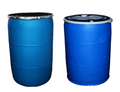 caneca plástica Americana de 55 galones con tapa y aro