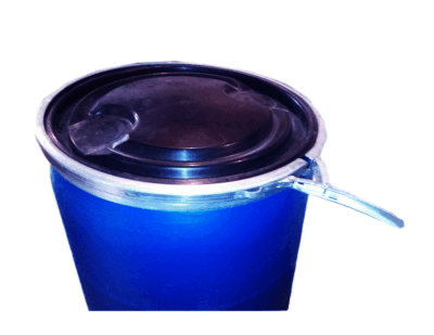 caneca plástica Americana de 55 galones con tapa y aro - Imagen 4