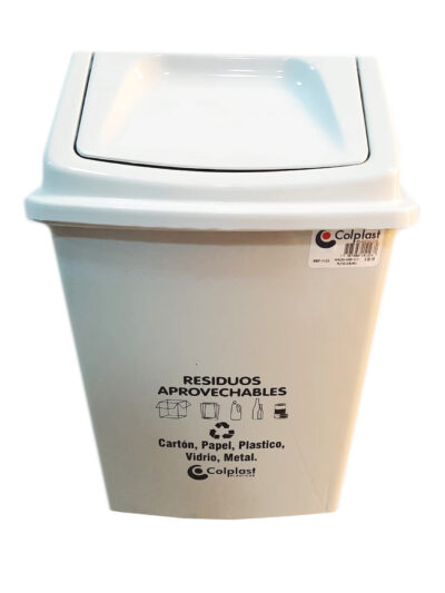 Punto ecológico de 22 litros 4 puestos tapa vaivén - Imagen 6