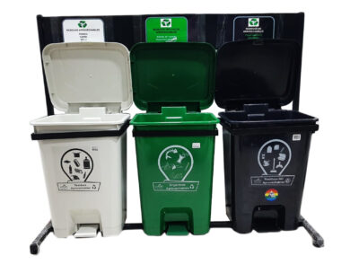 Punto ecologico de 35 litros 3 puestos de pedal