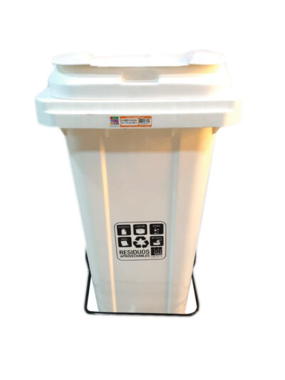 Contenedor de 120 litros con ruedas y sistema de tapa con apertura pedal - Imagen 6