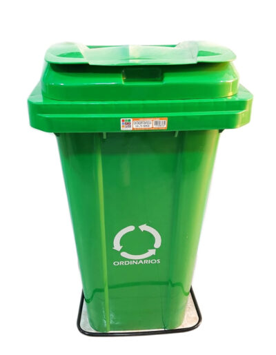 contenedor para basura de 120 litros con tapa y ruedas - Imagen 8