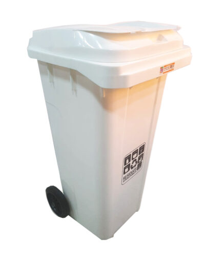 contenedor para basura de 120 litros con tapa y ruedas - Imagen 5