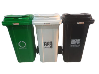 contenedor para basura de 120 litros con tapa y ruedas