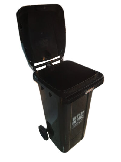 contenedor para basura de 120 litros con tapa y ruedas - Imagen 2