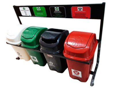 Punto ecológico de 30 litros de 4 puestos caneca Vaivén