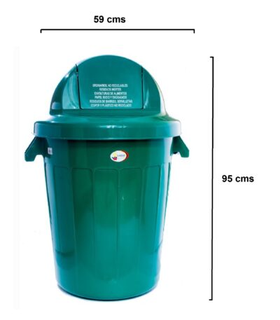 Punto ecológico de 120 litros tres puestos caneca cúpula - Imagen 10