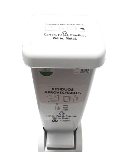 Papelera punto ecológico de 30 litros tapa de pedal - Imagen 7