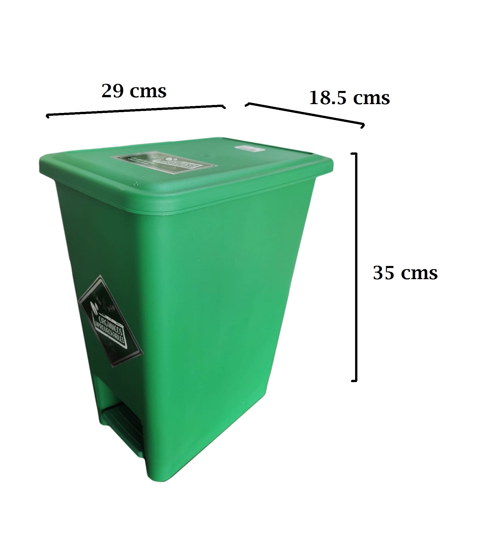 Papelera plástica 12 litros pedal con sujetador de bolsa - Imagen 12