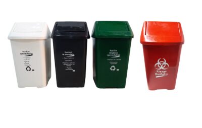 Punto ecológico de 21 litros tres puestos nueva norma caneca vaivén - Imagen 2