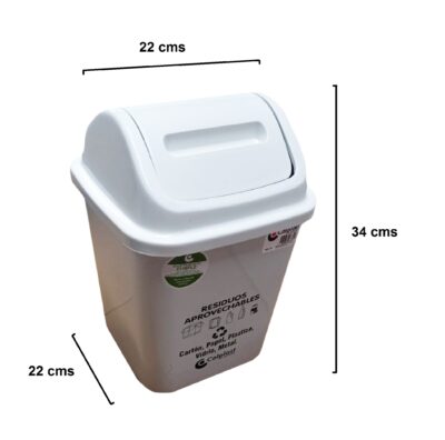 Punto ecológico de 10 litros de tres puestos caneca vaivén - Imagen 6
