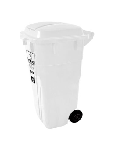 Trio Contenedor plástico doble tapa de 120 litros con ruedas Luxury Verde, Negro y Blanco - Imagen 5