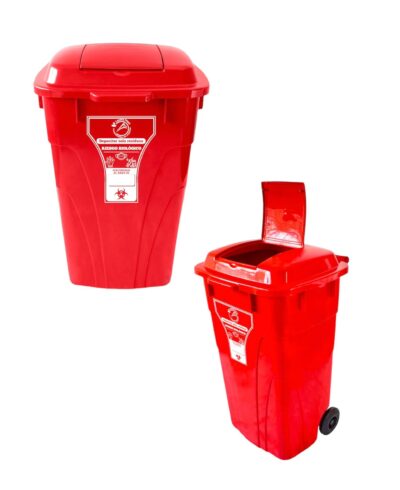 Contenedor plástico doble tapa de 120 litros con ruedas Luxury - Imagen 3