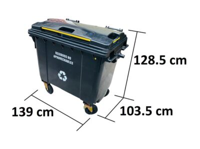 Contenedor De Basura Plástico de 1100 Litros Triple Clean - Imagen 2