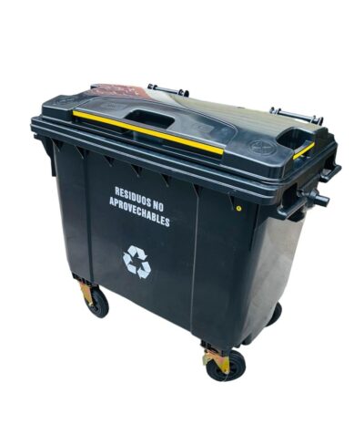 Contenedor De Basura Plástico de 1100 Litros Triple Clean