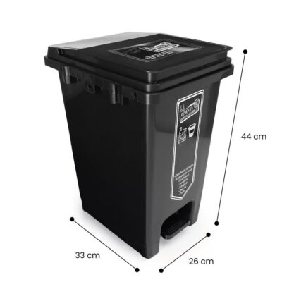 Punto ecológico de 20 litros caneca de pedal de tres puestos nueva norma - Imagen 11