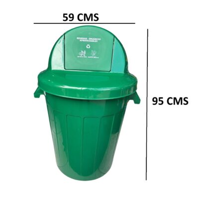 CANECA COLPLAST DE 120 LITROS TAPA CÚPULA VAIVEN - Imagen 10
