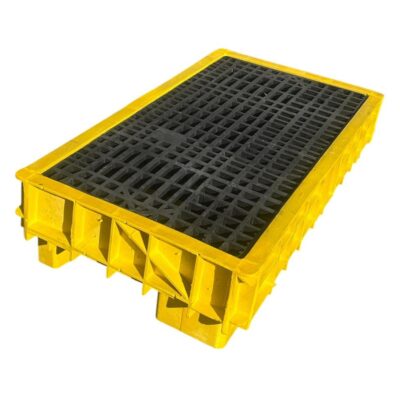 Estiba Plastica ANTIDERRAME DE 90 LITROS 129cm X 69cm X 31cm