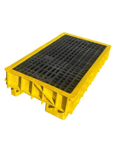 Estiba Plastica ANTIDERRAME DE 90 LITROS 129cm X 69cm X 31cm