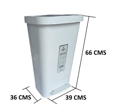 PAPELERA RECTANGULAR  DE 45 LITROS  PEDAL - Imagen 5