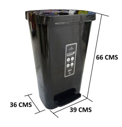PAPELERA RECTANGULAR  DE 45 LITROS  PEDAL - Imagen 8