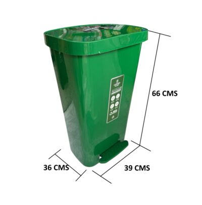 PAPELERA RECTANGULAR  DE 45 LITROS  PEDAL - Imagen 11