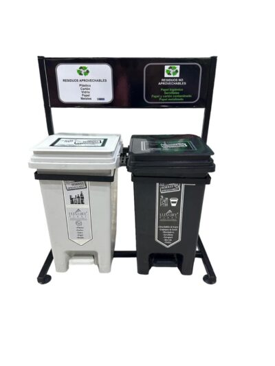 PUNTO ECOLÓGICO LUXURY DOS PUESTOS  DE 20 LITROS PEDAL