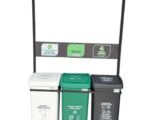 Punto ecológico 3 puestos 55 litros Vaivén Colplast Con Techo