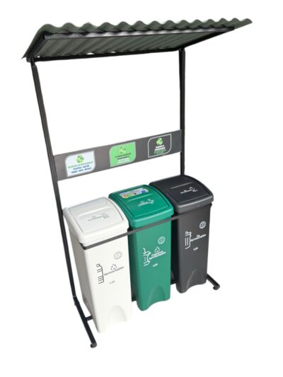 Punto ecológico 3 puestos 53 litros Vaivén Estra Con Techo - Imagen 4