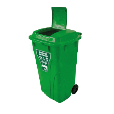 Contenedor plástico doble tapa de 120 litros con ruedas Luxury - Imagen 10