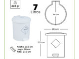 Papelera de 7 litros de pedal nueva norma