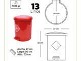 Papelera de 13 litros de pedal nueva norma